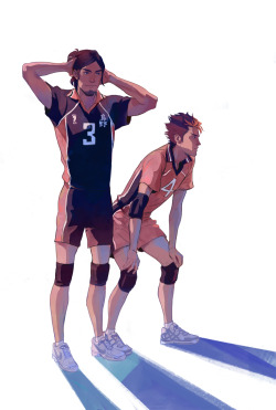 mushroomstick:  been stumped in art so i drew some haikyuu!! (again) 