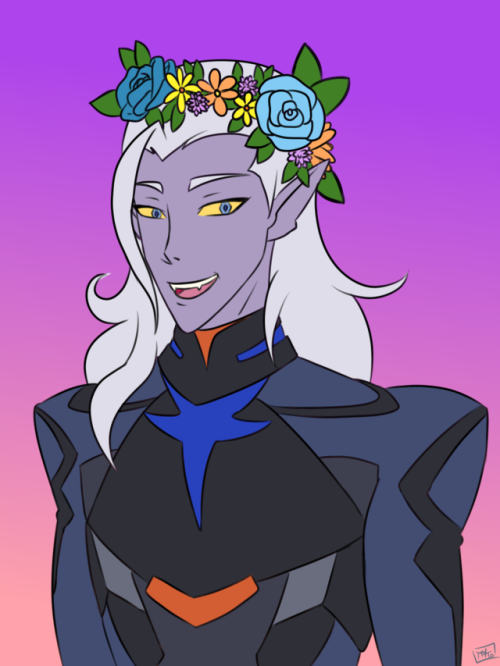 myta-art:Lotor with a flower crown