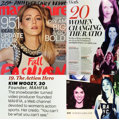 [INDUSTRY] MAHFIA in MARIE CLAIRE MAHFIA founder Kim Woozy is featured in the September issue of Marie Claire magazine in a list of “20 Women Changing the Ratio.” Check out the online version here.