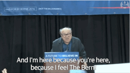 guardian:  Danny DeVito is Feelin’ the Bern “We need you Obi Wan,” DeVito said