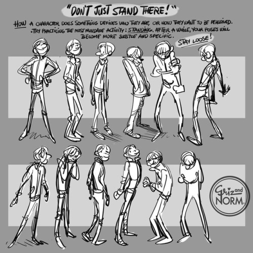 Tuesday Tips - “Don’t just stand there!”A surprisingly simple yet challenging exercise. Try to draw 