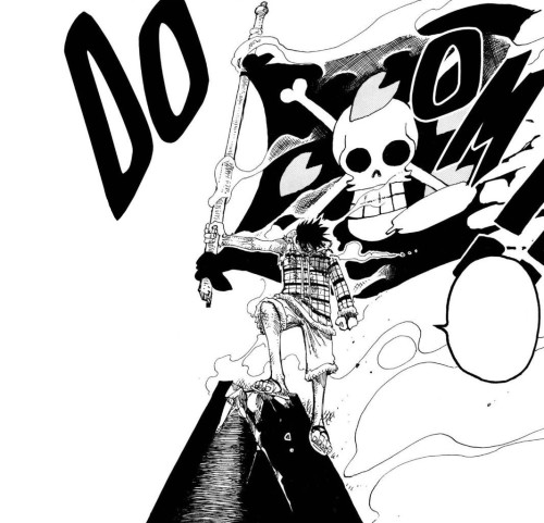 “See? It’s unbreakable.It’s not something to be laughed at or shot at!“One Piece 148 - Drum Island