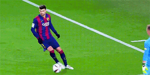 shakirugh:  piqué and ter stegen havin fun against atlético madrid (21/01/15)