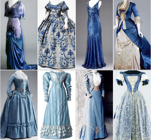warpaintpeggy:some of my favorite vintage dresses        ↳  blue