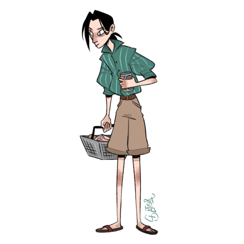 sator-the-wanderer: Young Snape in his father’s muggle clothes, buying groceries for his mama