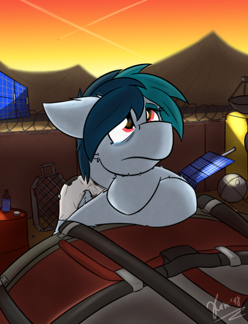 kamithepony: “Do you just ever looked back on your life and asked yourself, where did it all go wrong?” Sometimes~ ;) Anyhow! I was finally in the mood again to draw this awesome junkyard horse after listening Faulty’s new song “D.Vee” on