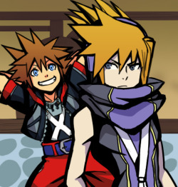 ladygt:  I’m watching Kingdom Hearts Dream Drop Distance and decided to doodle Sora and Neku.  