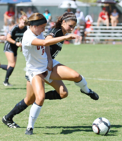 Girls playing soccer, pulling up another girl&rsquo;s sport short to reveal a hairy pussy