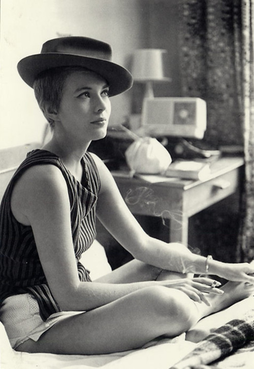 “Jean Seberg as Patricia in Jean-Luc Godard’s 1960 film Breathless” and in two und