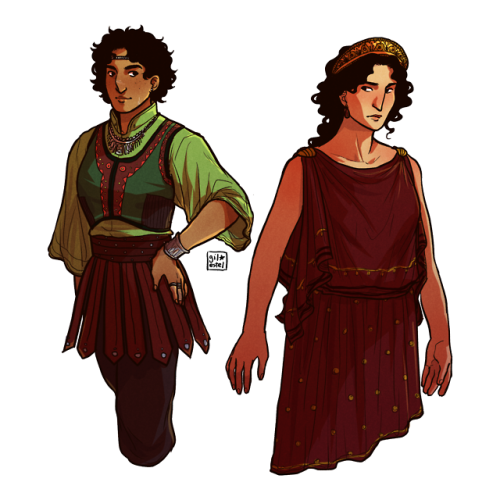 gil-estel: decided to color my queen’s thief kiddos.  will do kamet and costis next. 