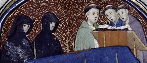 booksnbuildings:  Funeral service Flemish miniature, c. 1425-1450, by a member of the Gold scrolls g