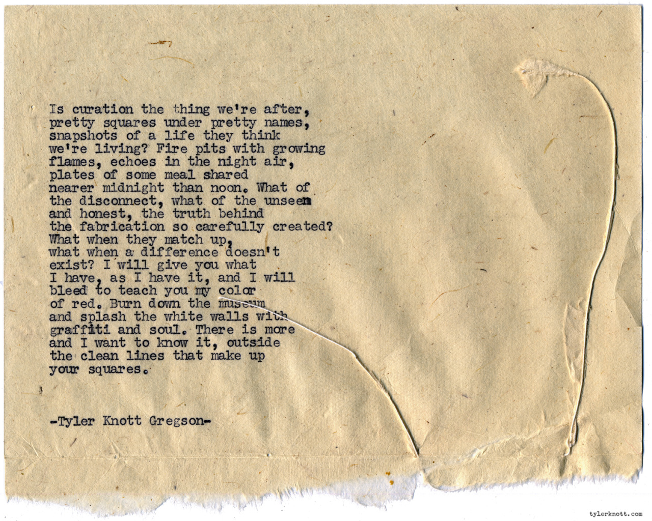 Tyler Knott Gregson — Typewriter Series #1259 by Tyler Knott Gregson...