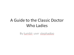 stephadoo:  Classic Who Ladies Are Awesome → Ace 