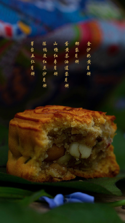 yansanniang:@ 李子柒 Mooncakes for mid-autumn festival in a gorgeous container, by famous Chinese vlogg