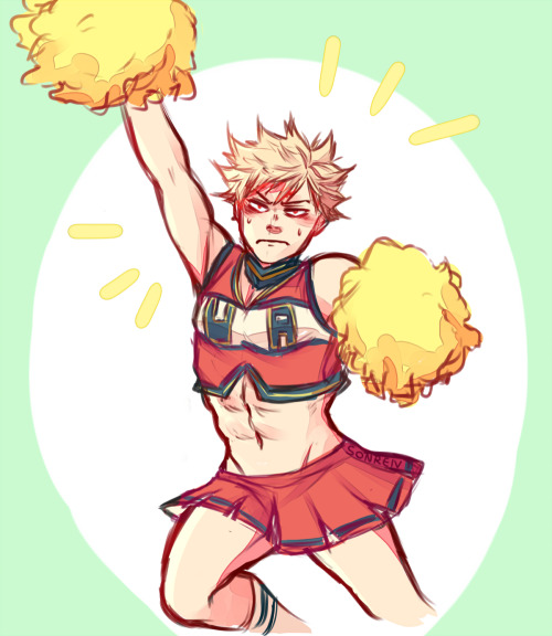 sonreiv: A canon!Katsuki version of my cheerleader proto!Katsuki and Yamikumo (x)!