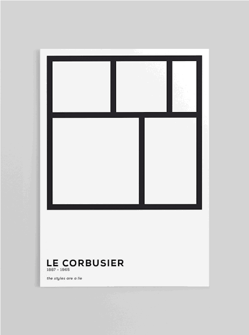 bauhaus-movement:  le corbusier - the styles are a lie - bauhaus-movement.com