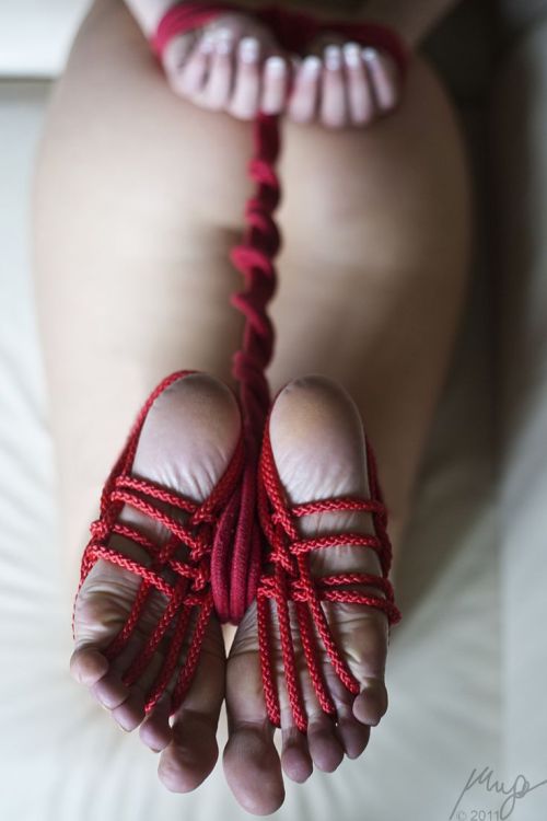 masterjay: aphroditesfire: ✨ @alittlespicy Unnnnfff. Foot bondage! Thanks @masterjay!I have a 5 hour