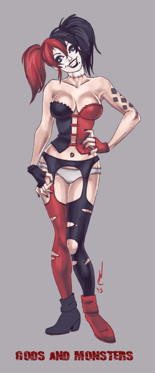 longlivethebat-universe:  Harley Quinn artwork by Noelle Criminova  