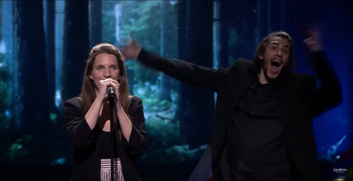 renaissavce: salvador losing his shit being a cutie when his sister started singing