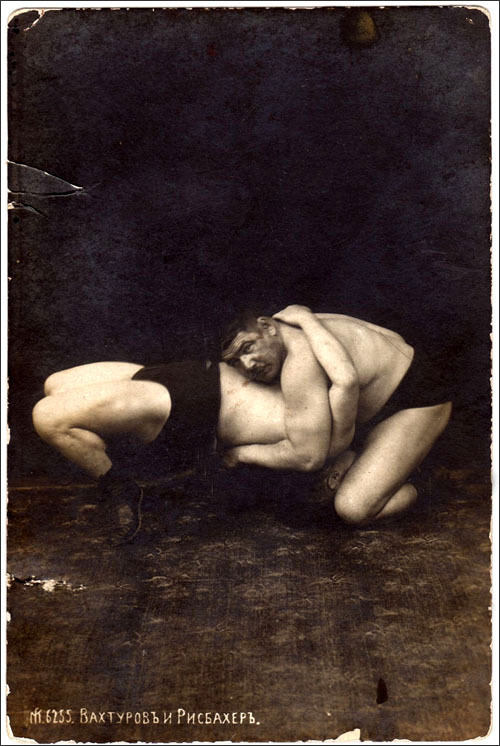 Russian wrestlers, early 1900s