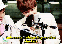 kynsoo-deactivated20130918:  kai trying to do aegyo but he ended up bursting out