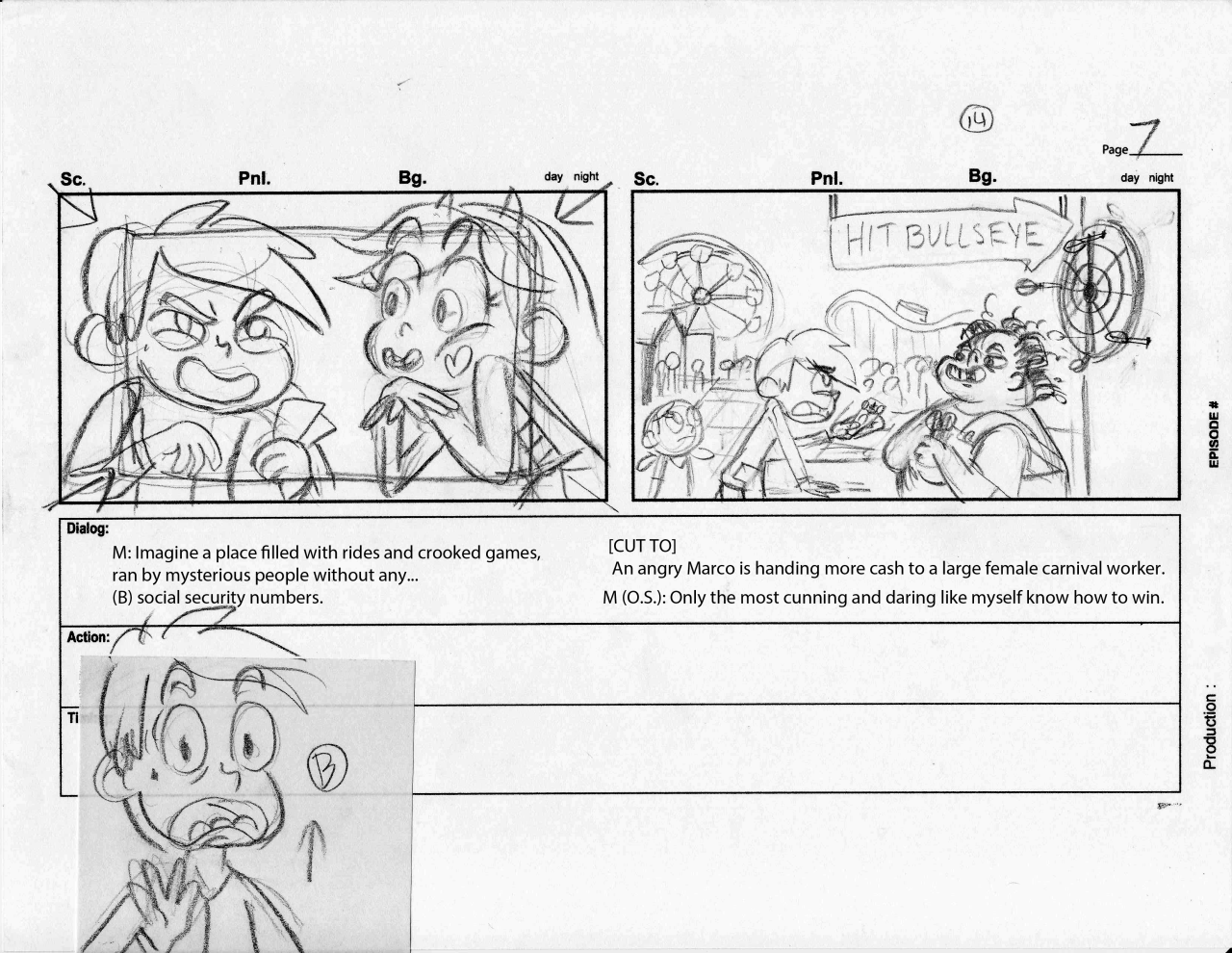 eelhips:  A test I did for Star Vs. The Forces of Evil. To read the full board test