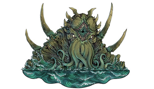 Progress shots on the Kraken paper miniature that I created as a goal reward for my Patreon.If you&r