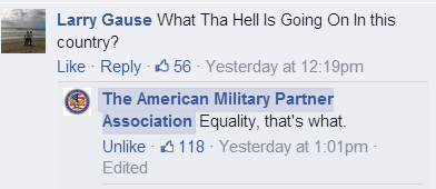 leobot:  So this happened on The American Military Partner Association page and I got happy. 