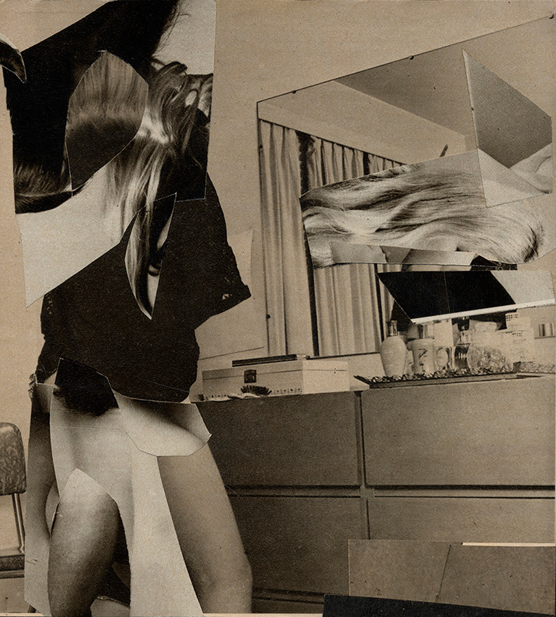 sebjartworks:  Mirror 15 x 16 cm paper collage / © seb Jarnot 2011http://www.sebjarnot.com/art/collage/