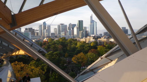 Vue de la Défense depuis la fondation Louis Vuitton, Paris