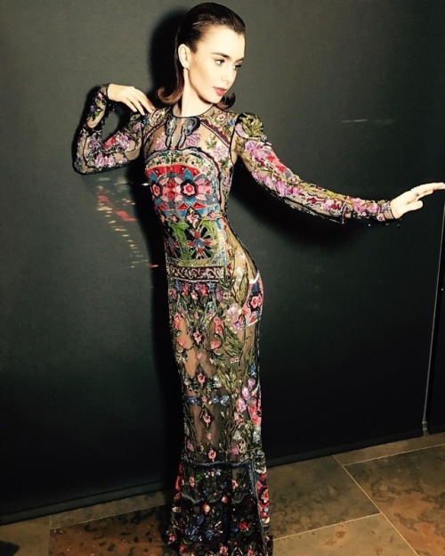 lilycollinsnews: lilyjcollins :Catching the light in @AlexanderMcqueen…