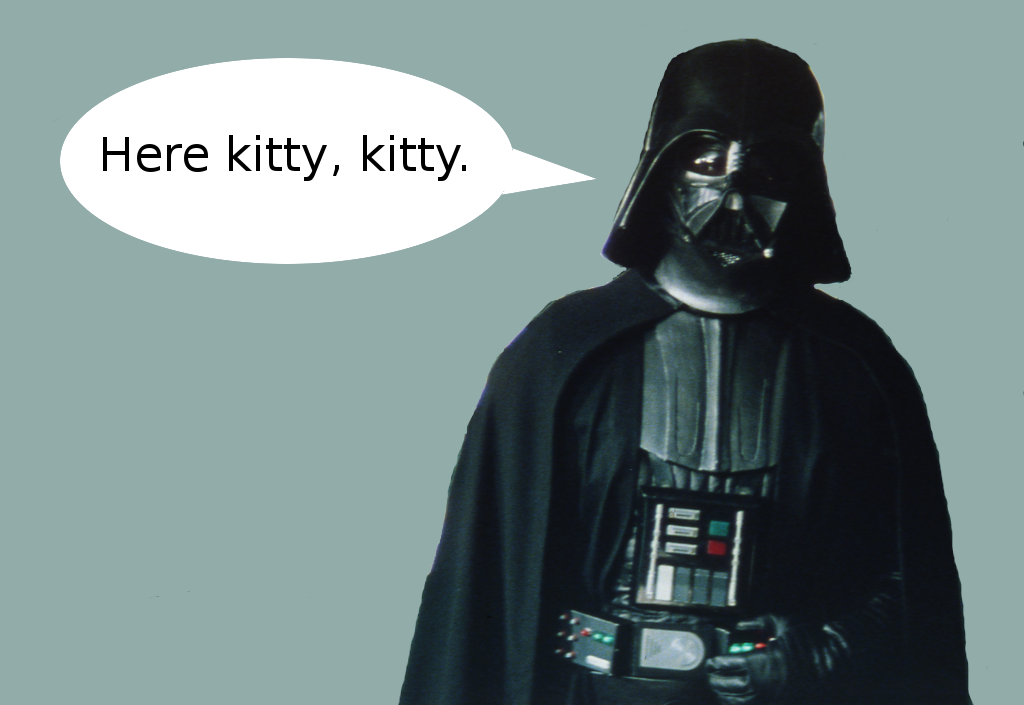 tastefullyoffensive: Darth Vader and his cat. [wallaby] (more behind the gifs)