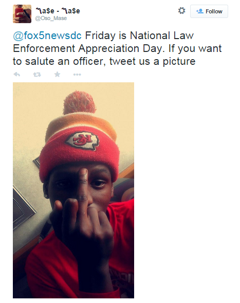 hooyoda:Fave tweets from National Law Enforcement Appreciation Day. LMFAO yaas that freedom of speec