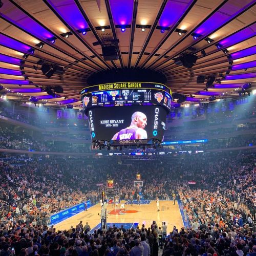 thepurpletape: MSG pays tribute to Kobe Bryant New York will always love you!!!