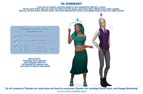 xandezsims: (Semi) Tutorial : Notes and Tips for Trans Sims Xan here! What started as me trying to f