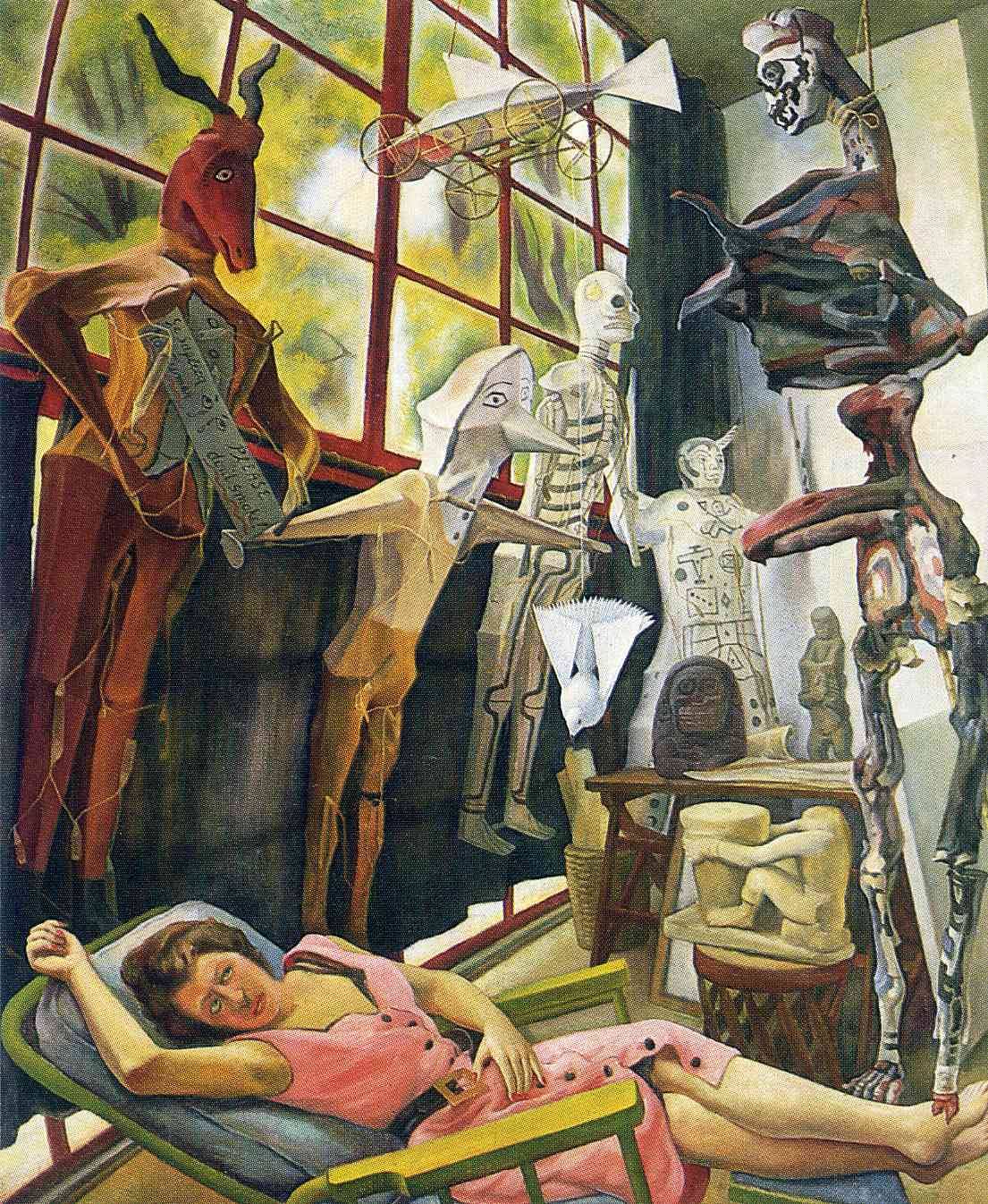 The Painter’s Studio, 1954, Diego Rivera
Size: 150x178 cm
Medium: oil on canvas