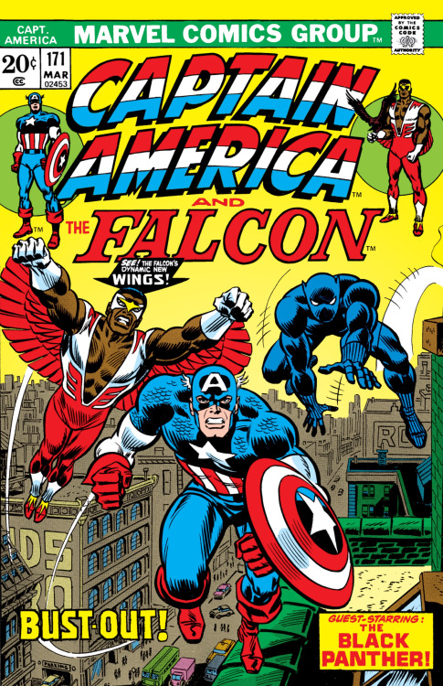 digsyiscomics:Captain America #171, March 1974, written by Steve Englehart and Mike Friedrich, penci