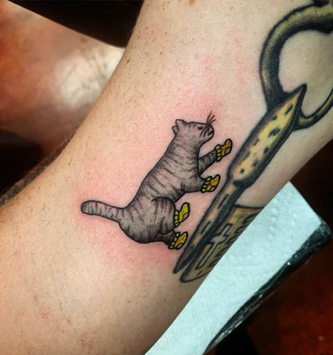 Atomic Tattoos SRQ  kittenmittens by vintattoos Hes got time for