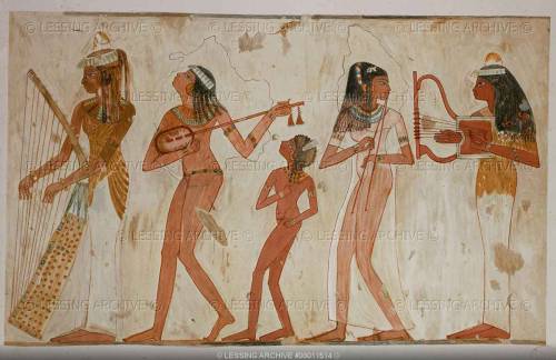 Painting from the tomb of Horemhab, Period of Thutmose IV (1420-1411 B.C.) 18th dynasty