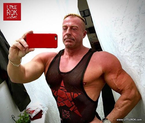 Enrico @henksim Wearing "My STAR Black/red" Tank-top In Mesh Fabric. Take A Look At The Website For Much