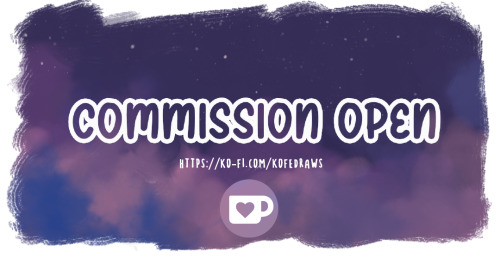  [shares are appreciated]☕ Ko-fi commission ☕✨Hi! I’m opening portrait and pet commission for 