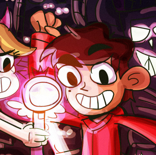 Star and Marco doing what they do best: defeating evil forces. (x)The pic also features