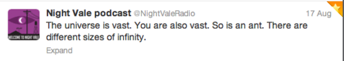 fromprydonwithlove:  the night vale twitter confuses me so much though cuz sometimes