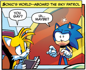 soft-vampirism:  urgeforscourge:  soft-vampirism:  urgeforscourge:  even tails in those screencaps is like “sonic….youre gay”   Like this?  HO YLY SHJHJGLHF;   Bonus 
