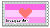 a stamp with the lovegender flag and text that reads 'lovegender'