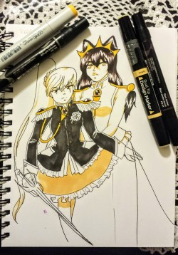 Forgive Me For Weiss’s Hands. =N=;;;I Wanted To Show You The Monos Pic I Drew For