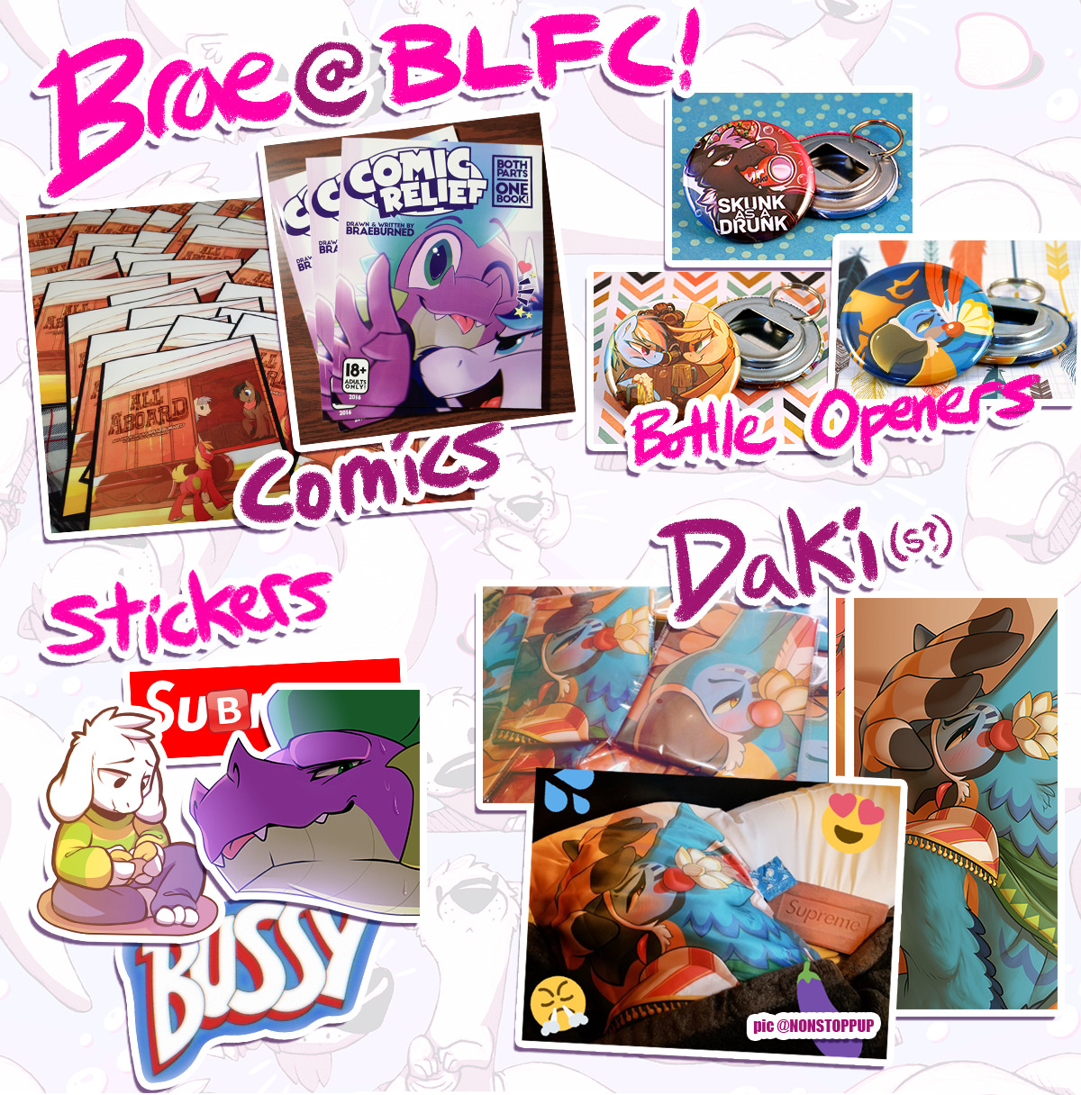 Yo! I’ll be at BLFC this year! Here’s some stuff I’ll have there and also where