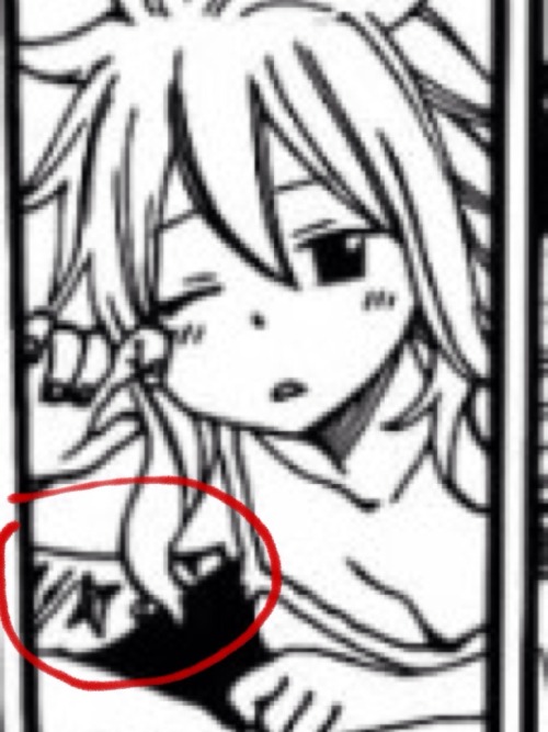 In the first picture, i wonder what natsu is going to do… Proposing to lucy maybe!!! Kyaaaa!!!  And then there’s gajeel and levy. I think theyre sleeping together. Look at that star thing. I mean, the both of them are sleeping and have that