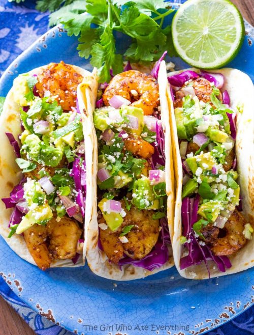 guardians-of-the-food: Grilled Shrimp Tacos with Avocado Salsa