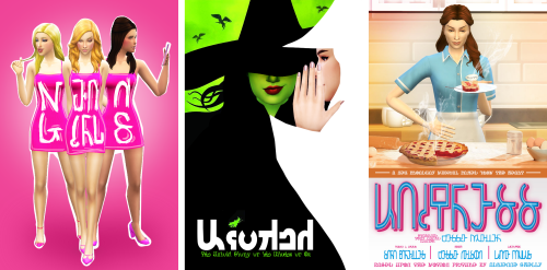 makesims:Broadway Posters in Simlish.